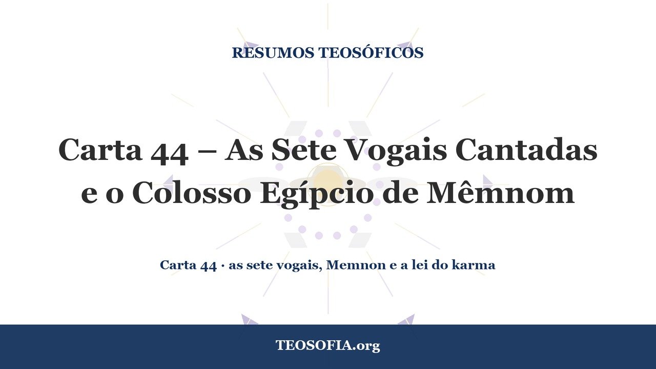 Thumbnail — Carta 44 – As Sete Vogais Cantadas e o Colosso Egípcio de Mêmnom: As sete vogais cantadas e o